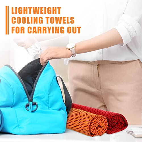 Redbaker 500 Pieces 32" L X 12" W Cooling Towels Bulk Sweat Towels Cooling Towels For Neck And Face Football Towels Gym Towels For Gym Yoga Golf Workout Beach Quick Cool Down Accessories #TOP6