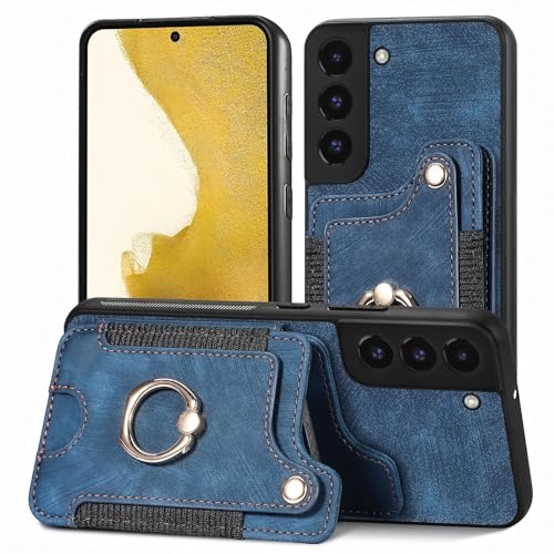 Coque portefeuille Samsung S22 Plus antichoc pour éviter la perte des cartes avec dragonne