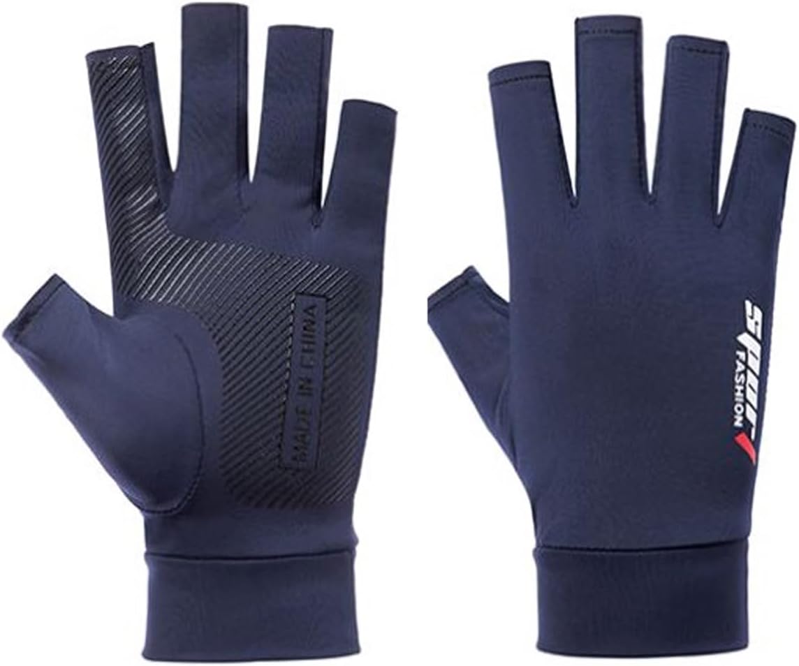 Men UV Protection Fishing Gloves Summer Outdoor Non Slip Fingerless Gloves for Hiking Driving Cycling Gloves - Image 4