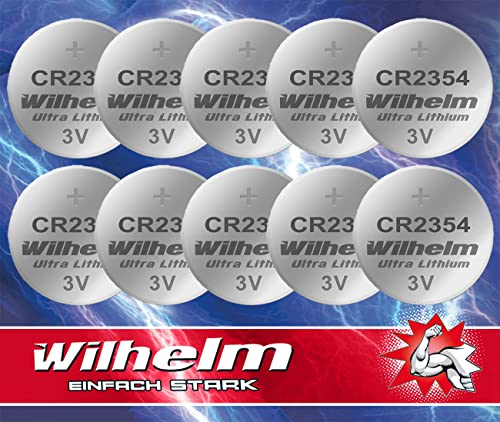 10 x CR2354 CR 2354 WILHELM Lithium Knopfzelle 3V 570 mAh ø23 x 5,4 mm Batterie DL2354