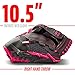 Franklin Sports Teeball Infinite Web/Shok-Sorb Combo Series Fielding Left Hand Glove, 10.5-Inch, Graphite/Pink