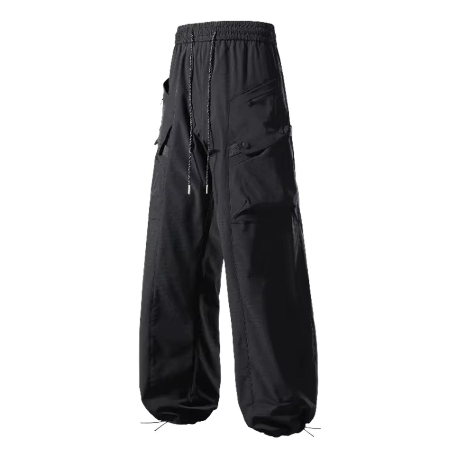 Pantalones de Carga Cortaviento para Hombre, Pantalones Deportivos callejeros Holgados para Primavera