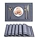 Tovagliette Set di 6, Lavabili，Facile Pulizia PVC, Resistenti Al Calore, All'abrasione, Antiscivolo, Resistenti alle Macchie, for Per Tavoli Da Pranzo e Cucine ( 45CM x 30 CM Grigio)