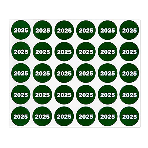 300Pack-300-Labels-2025-Year-Stickers--075-Inch-Round-Green-Color-Coded-2025-Labels-2025-Year-Tabs-for-Book-Keeping-File-Folder-Organization-Labels