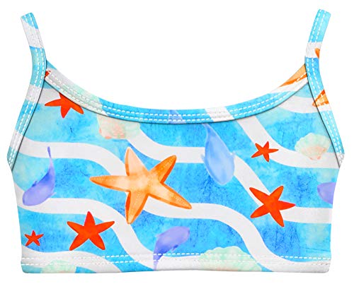 Image of City Threads Girls Bikini Top Only UPF 50+, Bathing Suit Top for Girls, Made in the USA