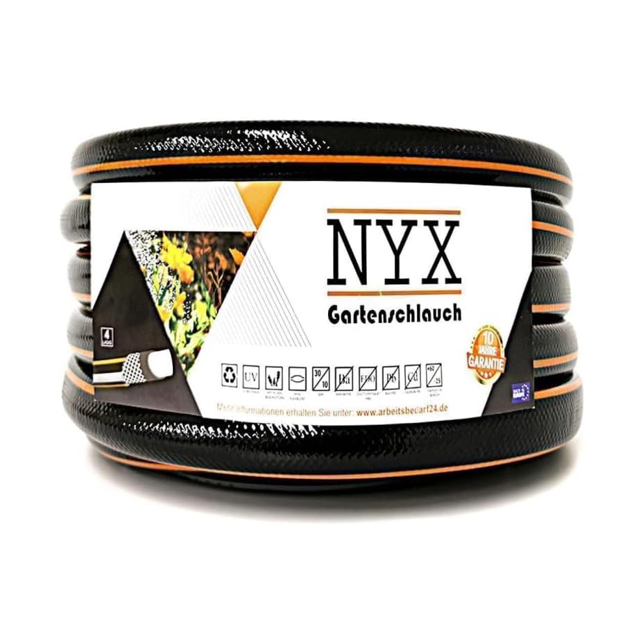 Gartenschlauch 1' NYX Premium 10 Jahre Garantie 4 lagig Wasserschlauch...