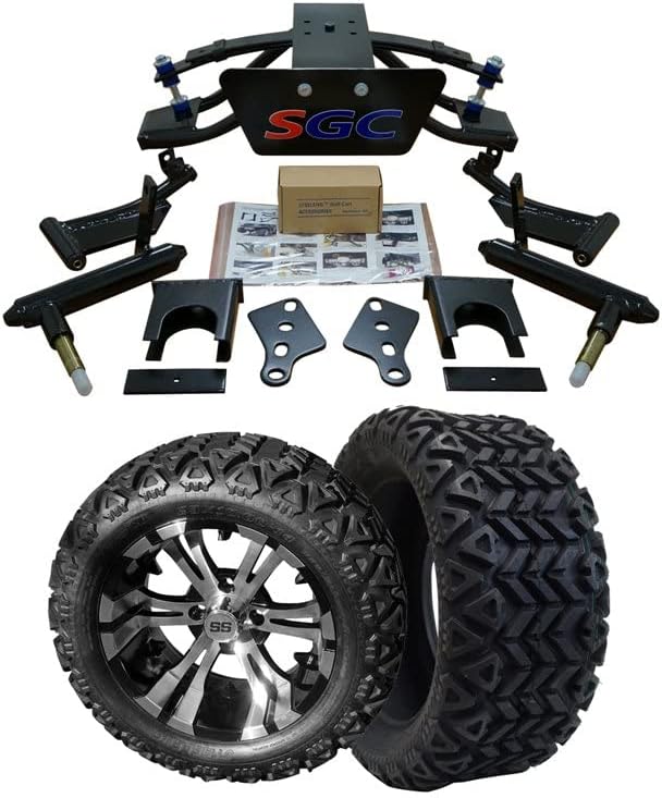 Hardcore Parts Kit de elevación de suspensión de doble brazo en A de 6 pulgadas para carrito de golf PRECEDEDENTES (2004+) con ruedas 'vampiro