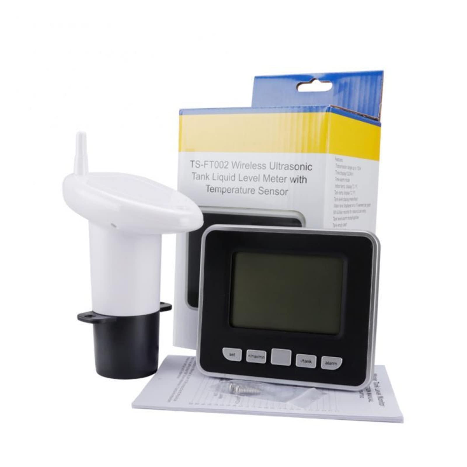 Transmisor de Sensor inalámbrico Medidor de Nivel de Agua Interior Tanque de Agua multifunción ultrasónico Medidor de Nivel de Profundidad de líquido