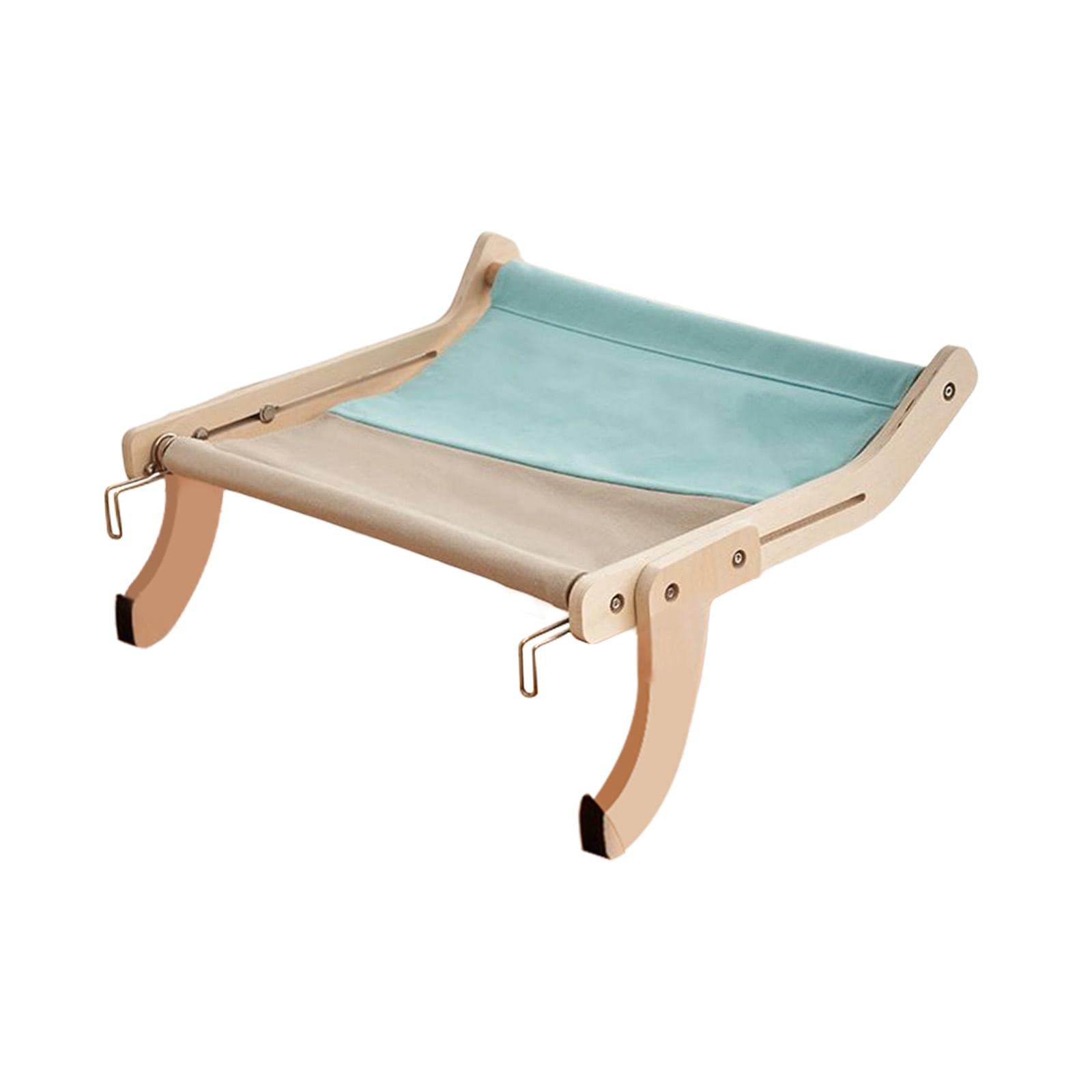 F Fityle Chat fenêtre perchoir Chat fenêtre hamac siège pour Chats d'intérieur lit de Chat réglable offrant Gain de Place Lavable, Bleu Gris