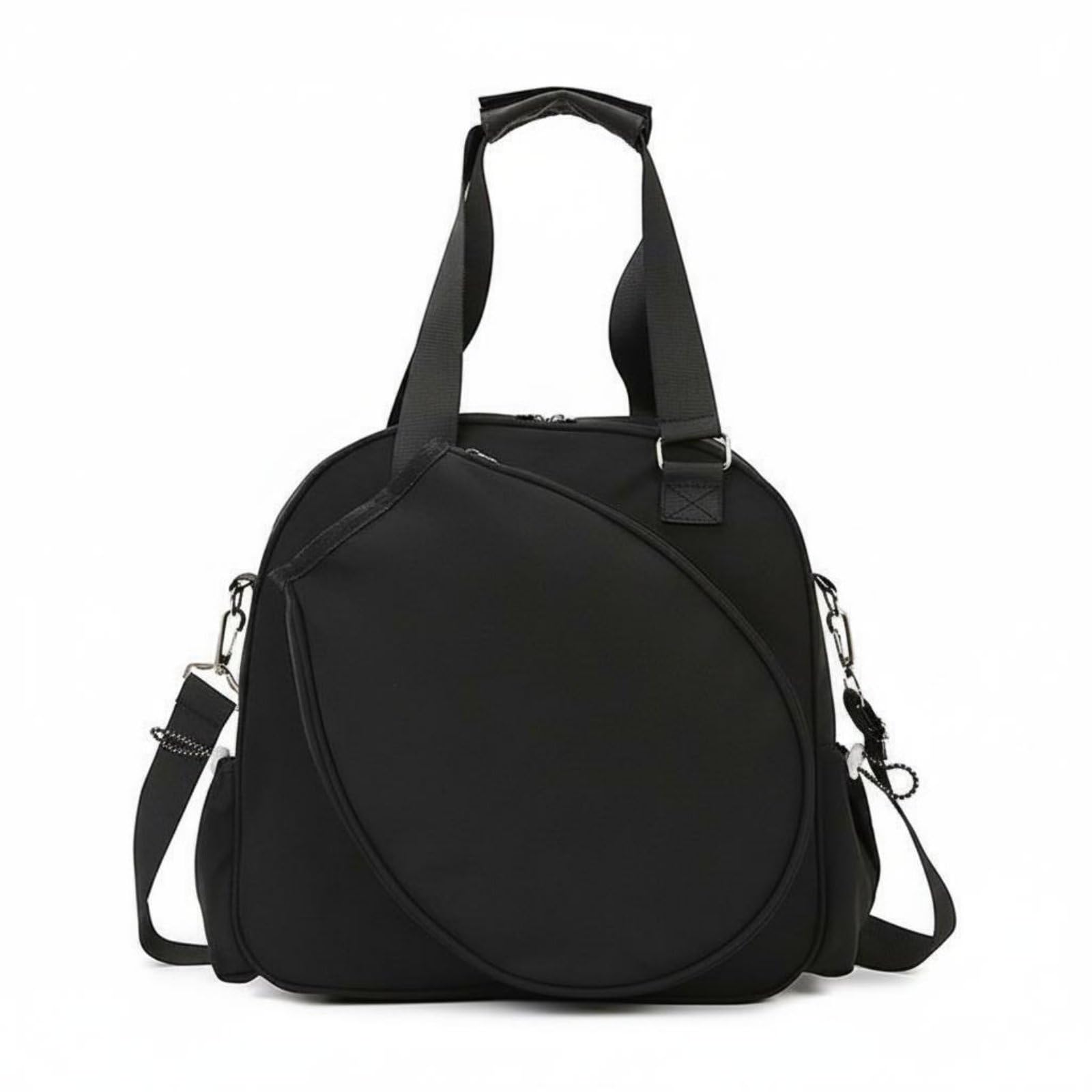 MYADDICTION Badminton Bag Large Capacity Tennis Racket Backpack Crossbody Strap Sport Travel Backpack for Women, Outdoor, Gym, Black-image-39
