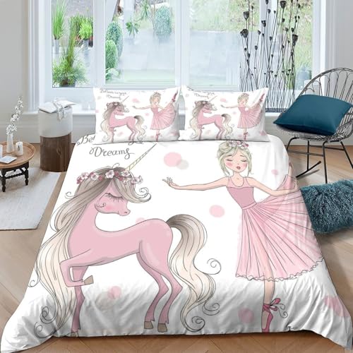 Parure de lit licorne 3D imprimée en microfibre durable de qualité