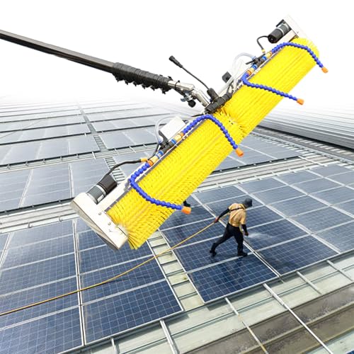 AYCDL Solar Panel Cleaning Kit with Water Fed Pole, Brush, and 10m Cable for Efficient Photovoltaic Maintenance,8m(26.3ft)