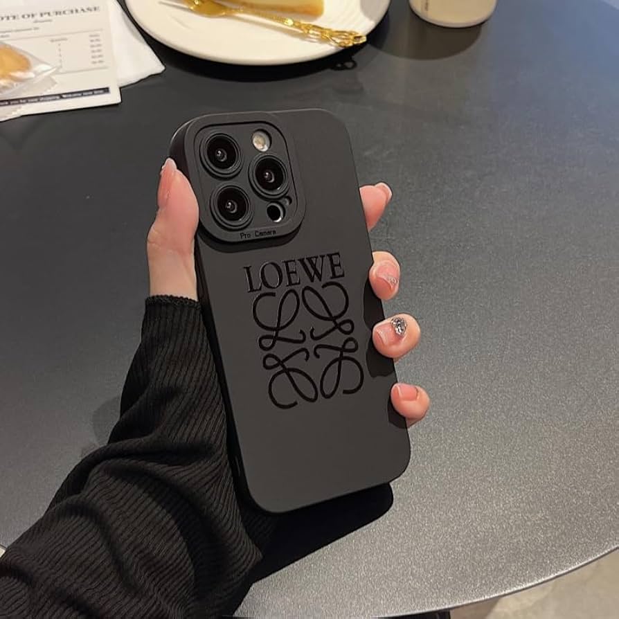 ブラック　ロエベ　ケース　男女兼用 ロエベ iphone ケース ショルダー loewe 携帯 ケース 40 代 50