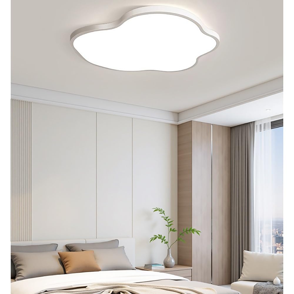 Lampy Sufitowa LED Chmura Nowoczesna Biała Ultra Cienka, Plafon Pełne Spektrum Ściemnialne Oświetlenie Sufitowe do Sypialni Gabinetu(3 modes)