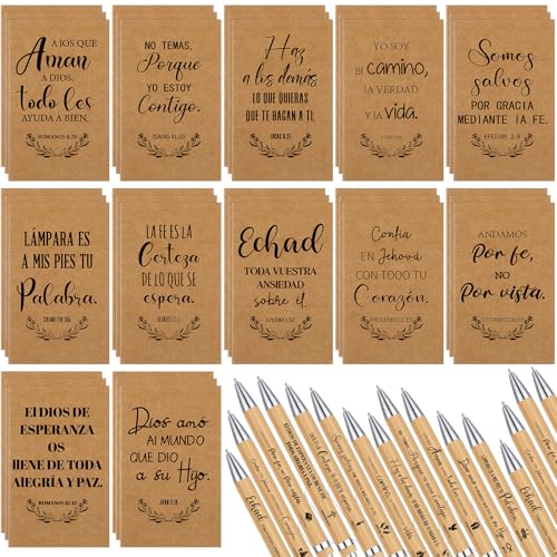 Carnet de prière chrétien en espagnol Eaasty pour femme et école du dimanche (Lot de 36)