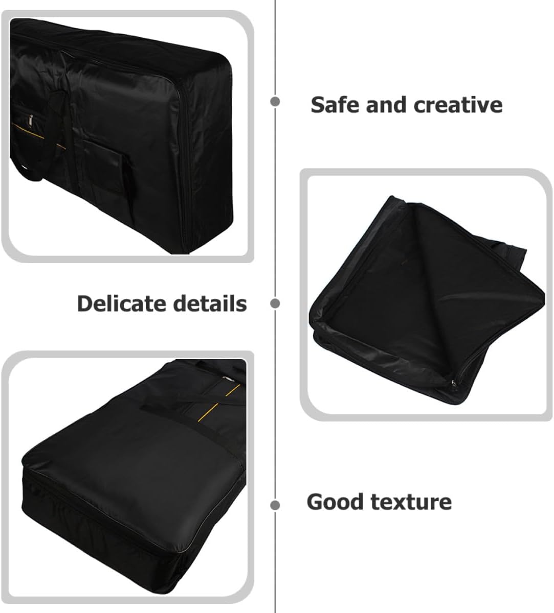 Waterproof 61-key Electronic Keyboard Storage Bag with Oxford Fabric, Portable Handheld Electronic Organ Tote Bag for Travel and Music Accessories image 3