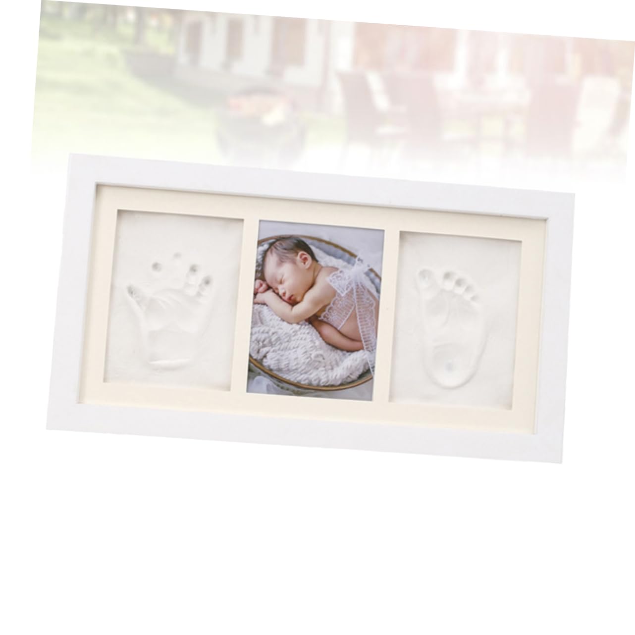 BESTonZON Cornice per Impronte di E Piedi di Neonati Elegante E Creativa Portafoto per i Ricordi del Bambino