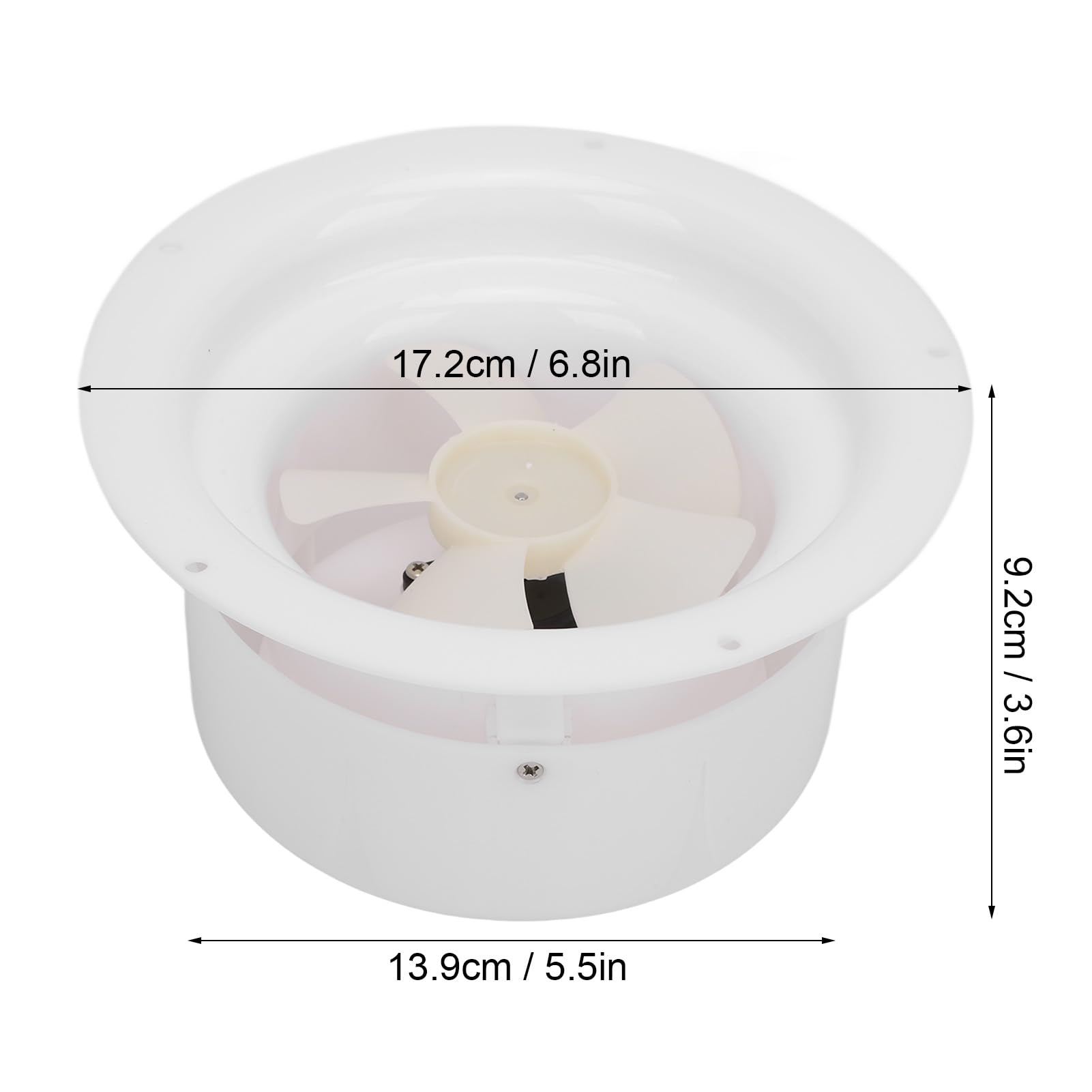 Ejoyous Ventilateur de Toit à énergie Solaire, Ventilateur de Grenier Solaire en ABS de 6,8 Pouces de Diamètre, sans Batterie, pour Camping-car, Bateau, Camping-car, Hangar, Remorque, Circulation de