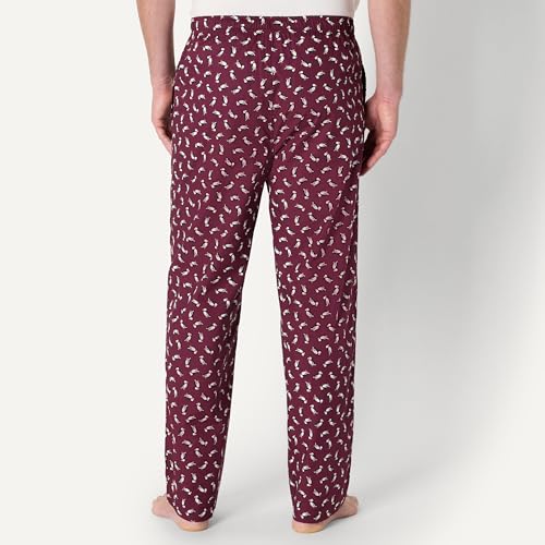 Image of Amazon Essentials Men's Cotton Poplin Straight-Fit Pajama Pants with Pockets, Elastic Waist, Drawstring