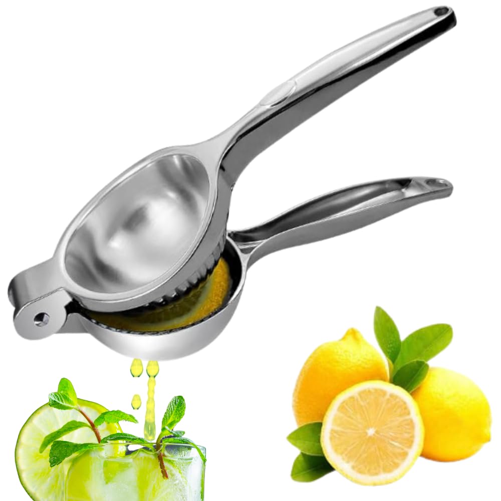 HOMEGLOW · Exprimidor de Limón Manual de Acero Inoxidable Grande · Prensa Cítricos para Limones y Limas · Resistente Ergonómico para Cocina Doméstica y Profesional — view 6