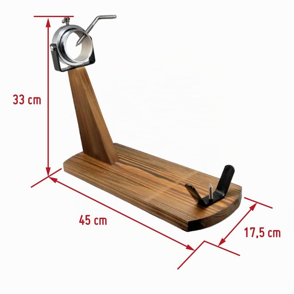 Nerthus FIJ 255 jamonero con cabezal giratorio ajustable de acero inoxidable soporte para cortar jamón y paleta