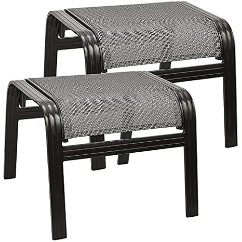 Deugold Grey Outdoor Patio Ottoman Set Cover