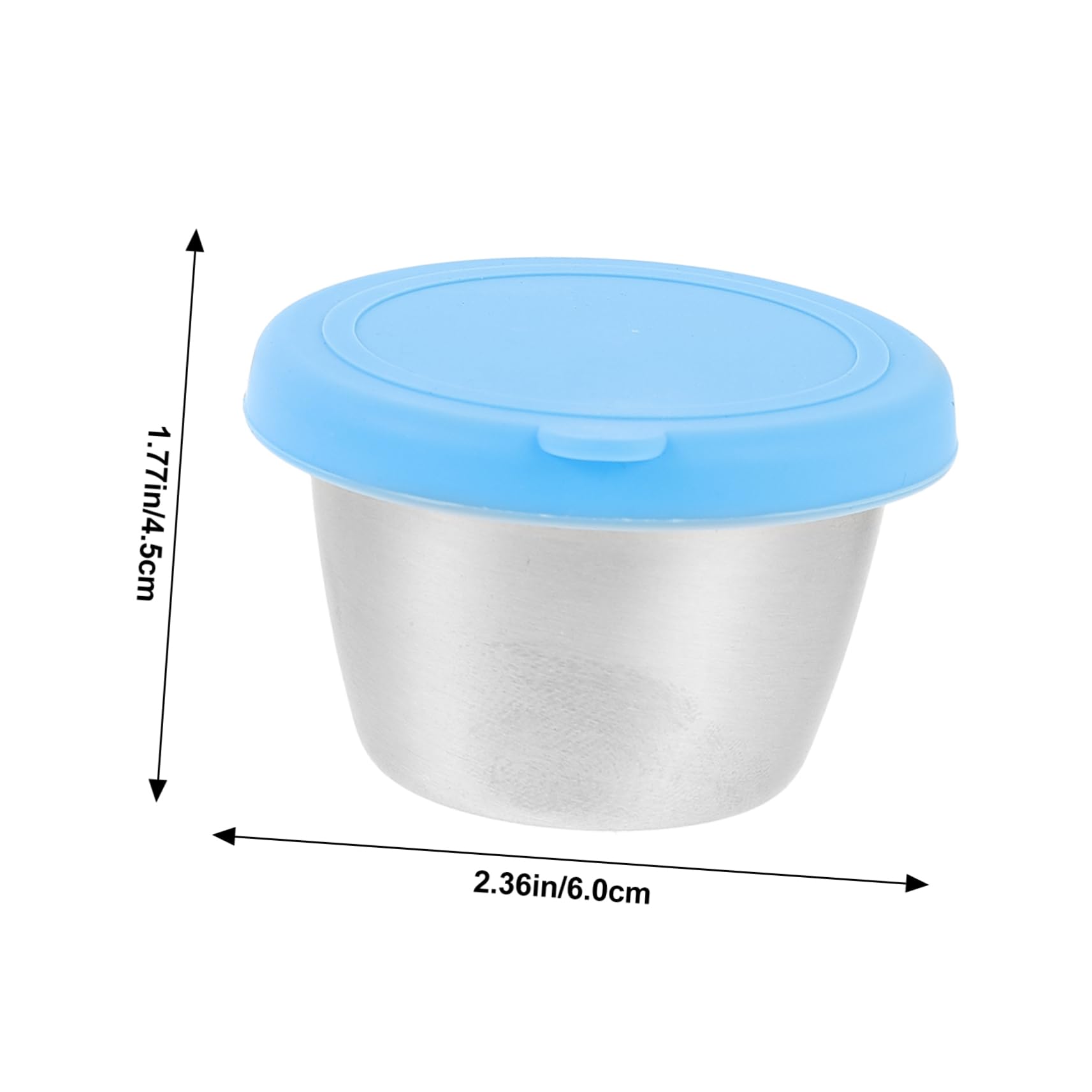 Amosfun 4Pcs Dipping Cups with Lids Reusable Condiment Containers for Sauces Dressings and Seasonings for Home Picnic and Lunch Boxes