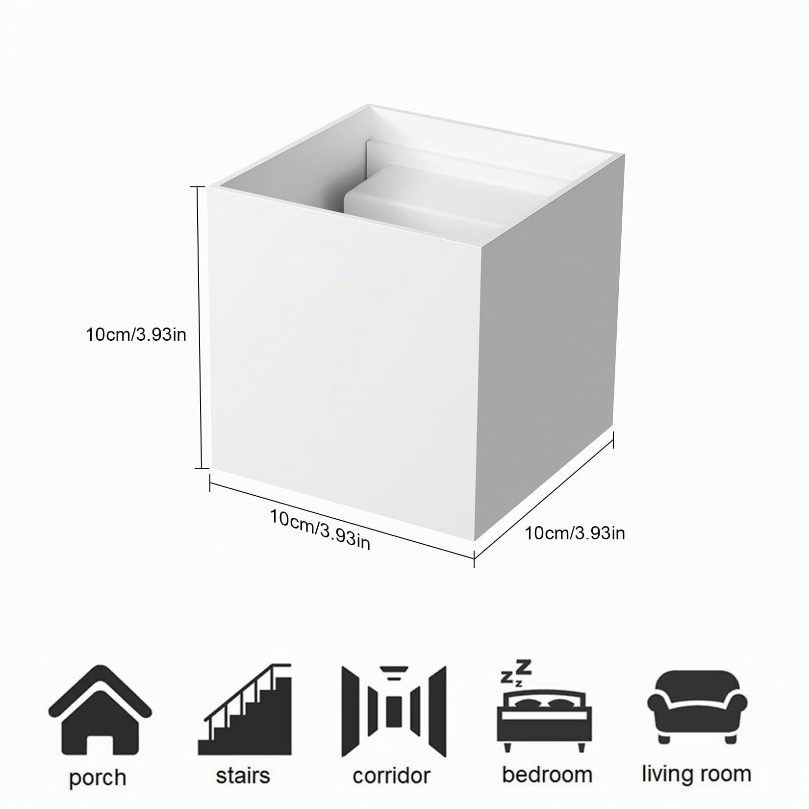 Klighten 2 * 9W Lampade da Parete per Interni/Esterno Bianco Caldo 3000K Applique da Parete Con G9 Lampadina Sostituibile, per Portico, Bagno, Corridoio,Balcone (Bianca)