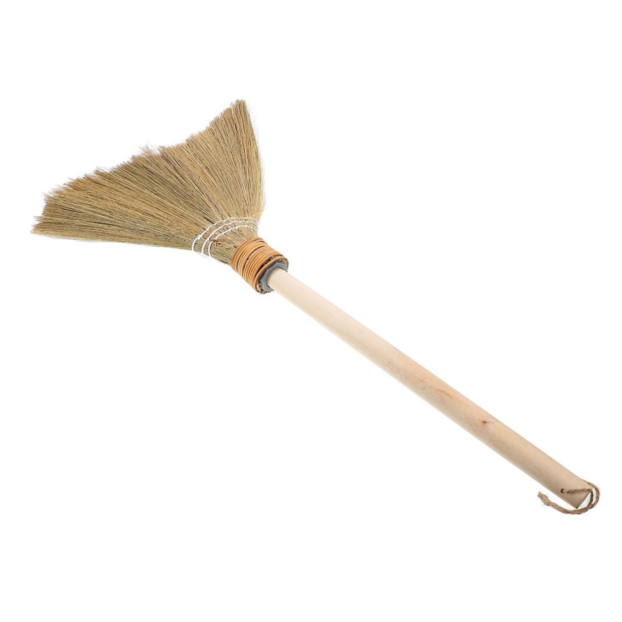 Escoba De Maíz Tejida a Mano Desmontable Grande 64 Cm Ligera De Fibras Naturales Suaves Para Limpieza Doméstica y Patios—herramienta Tradicional De Barrido Multifuncional