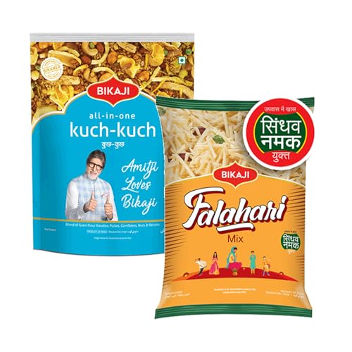 Kuch-Kuch (All In One) 1000g and Falhari Mix 200g Combo of 1200g (42.33Oz) – Authentic Indian Snacks Family Pack | Crunchy Namkeen, Party Mix, Bar Snacks & Tea-Time Treats
