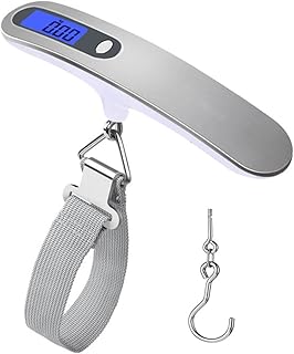 TXY Luggage Scale 50kg/110lb High Precision Portable Digital LCD Display Scale Household Aircraft Outdoor Fishing Scale Weight Balance Suitcase Travel Bag Hanging Steelyard Scale Tool with Hook