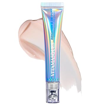 Vitamasques Brighten & De-puff Illuminating Eye Cream, Dark Circle Under Eyes Treatment, Under Eye Corrector, Get Rid of Bags Under Eyes Instantly, Dermatologist Tested - Made in Korea