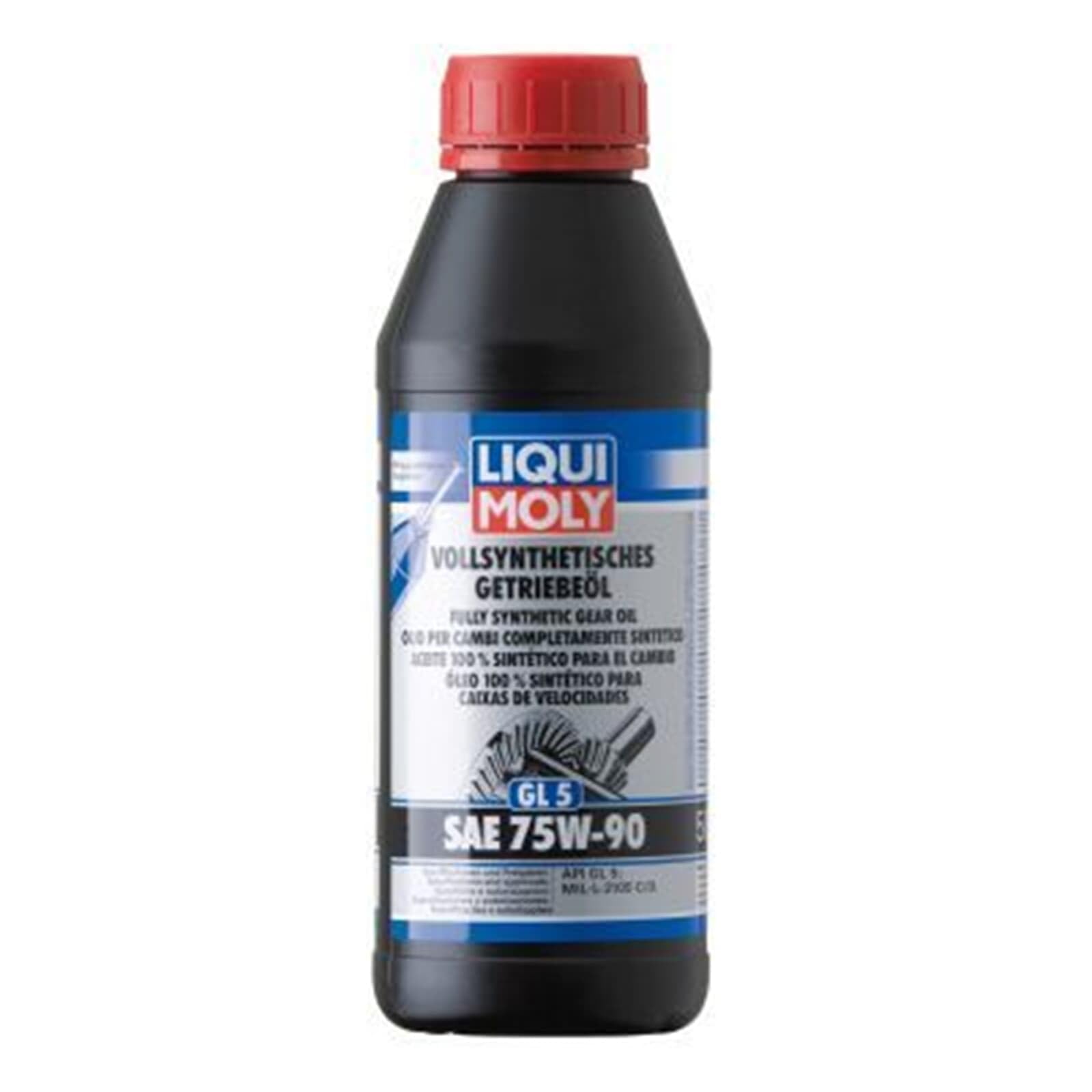 LIQUI MOLY Fully Synthetic Gear Oil (GL5) SAE 75W-90 | 500 ml | Gear oil | Hydraulic oil | SKU: 1413