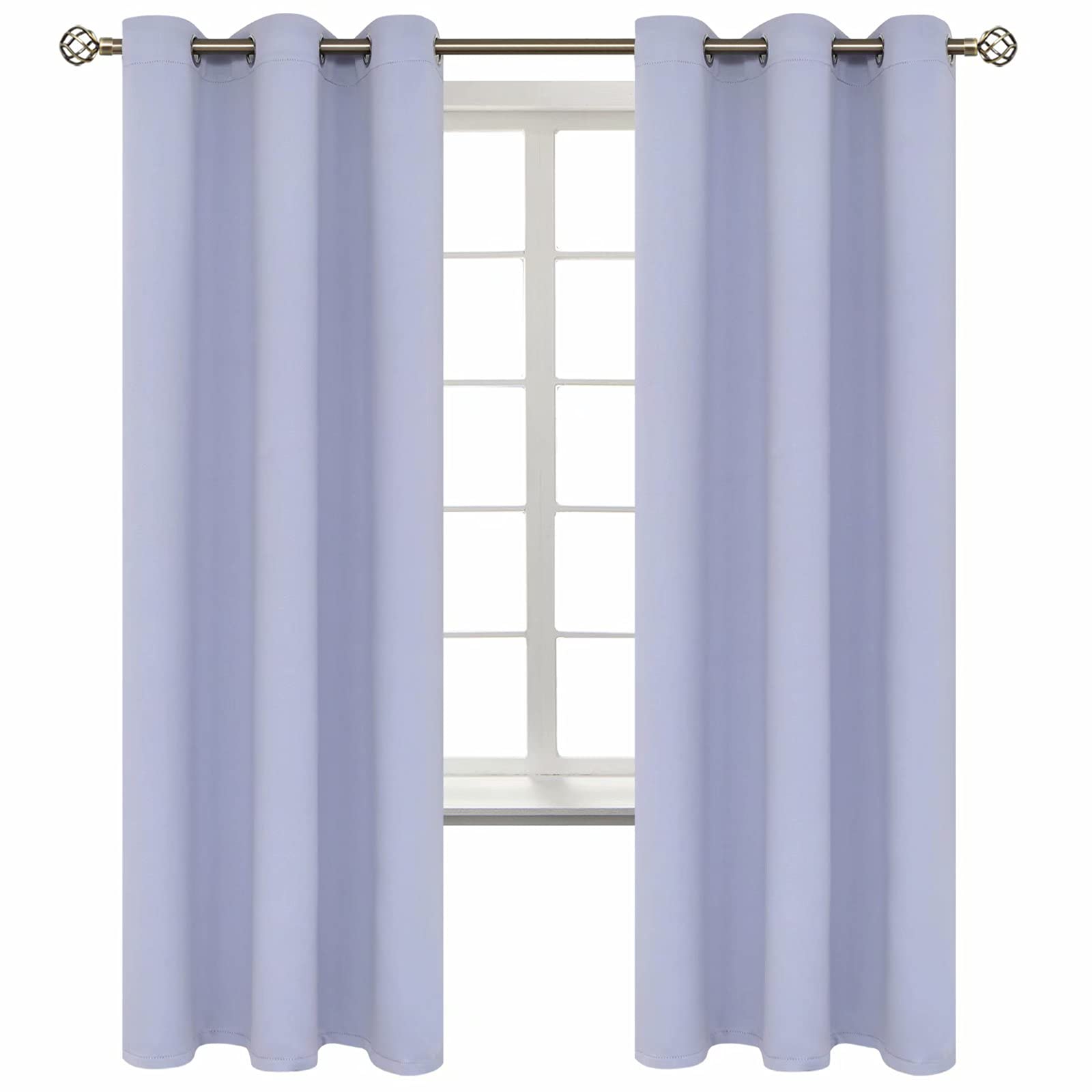 BGment Lavander Room Darkening Curtains 72 Inch for Bedroom - 2 Panels