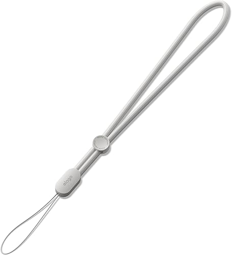 elago Cordón compatible con AirPods Pro 2, correa de muñeca de nailon, seguridad adicional, botón ajustable, ampliamente aplicable, Marfil