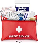 Botiquín de primeros auxilios, botiquin de 50 piez...: 【Duradero y Práctico】La bolsa de rescate contiene un kit de emergencia completo. Ha sido fabricado por una bolsa de nylon de alta calidad con PVC en el interior, resistente al agua, ideal para uso prolongado 【Empaquetado Aséptico】Paquete protector y ...