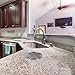 Cabilock Round Recessed Counter Top Covers Stainless Steel Trash Bin Built-in Flap Covers Kitchen Garbage Can Lids for Home Kitchen