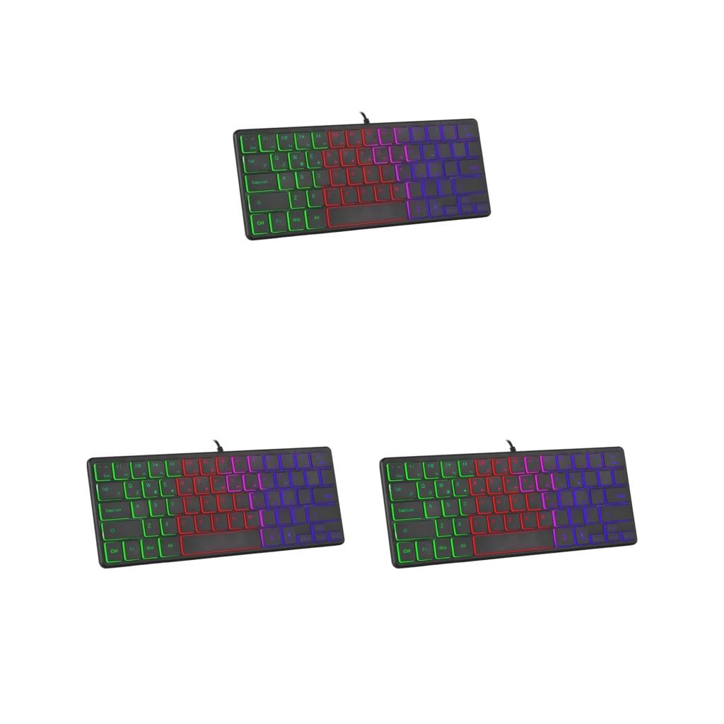 Clavier de jeu 64 touches USB mini format filaire pour libérer de l'espace sur le bureau - 8