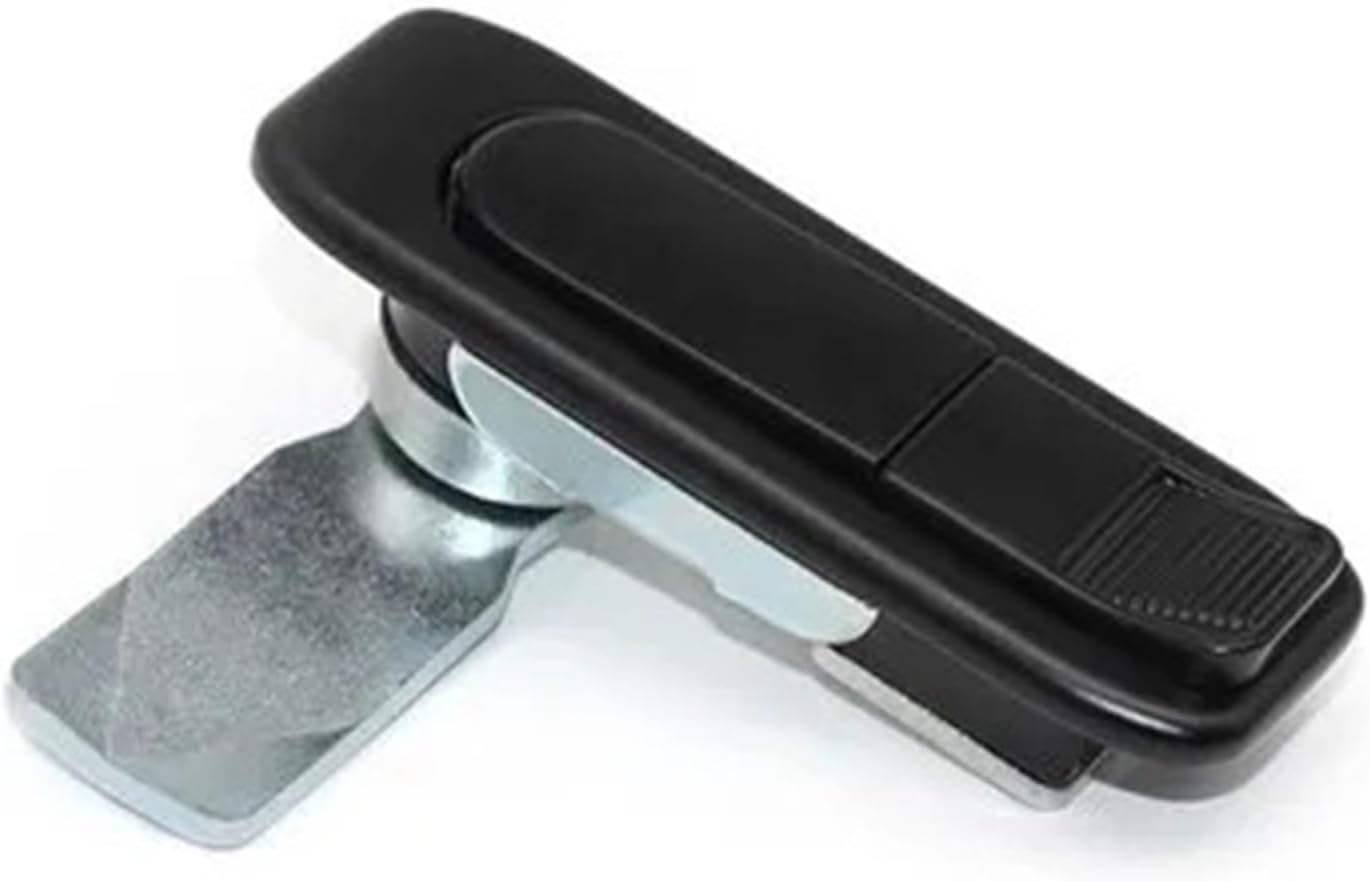 MS-738 Switch Electric Control Box Cabinet Door Plane Lock Cabinet Door Handle Lock 1Pcs(Black Without Key)