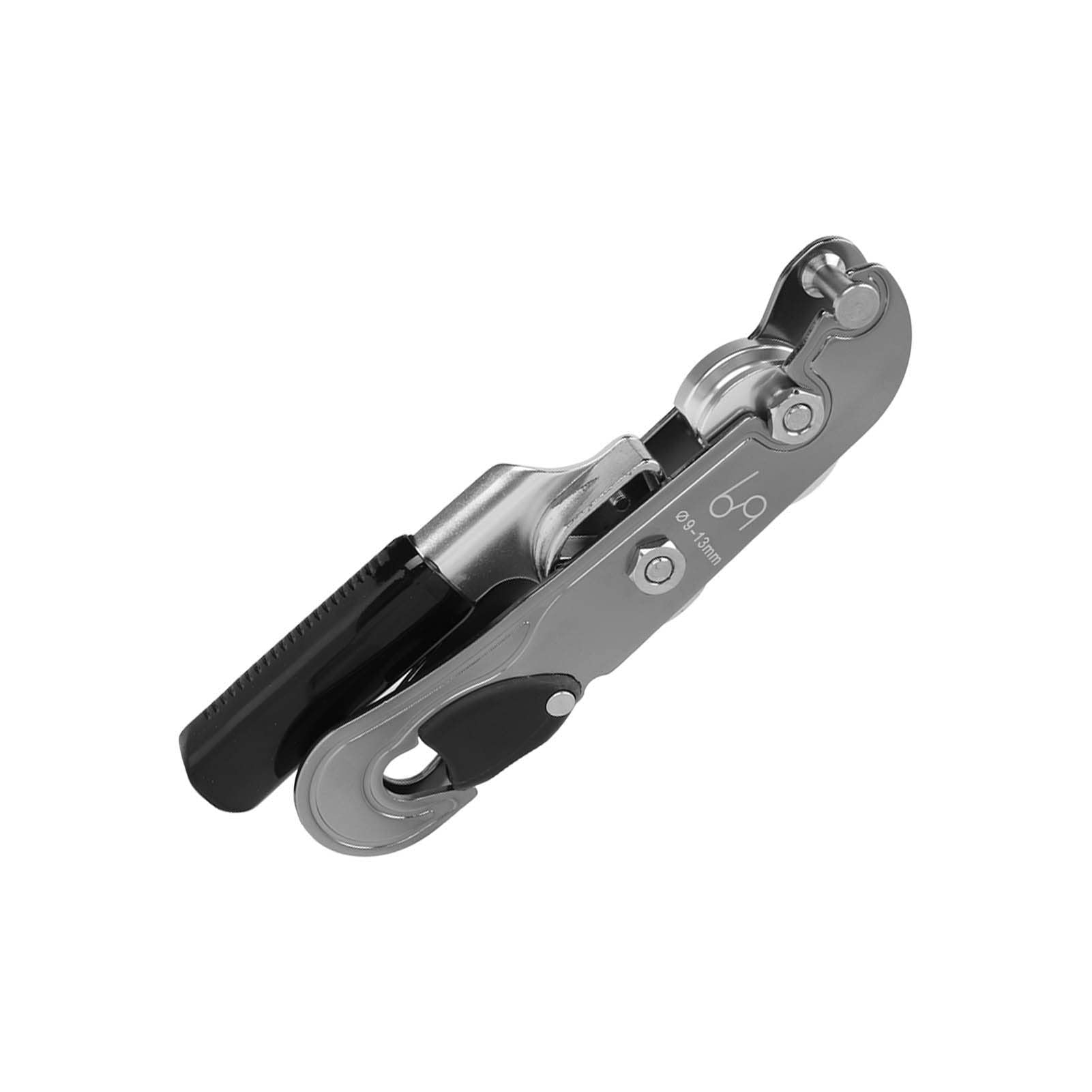 Rock Cing Descender Ascender, Rappel Discendente Discendente, Alluminio y Cing Gear con Autoand Rubber Handle, per Mountainee Cave Explo Rock Cing