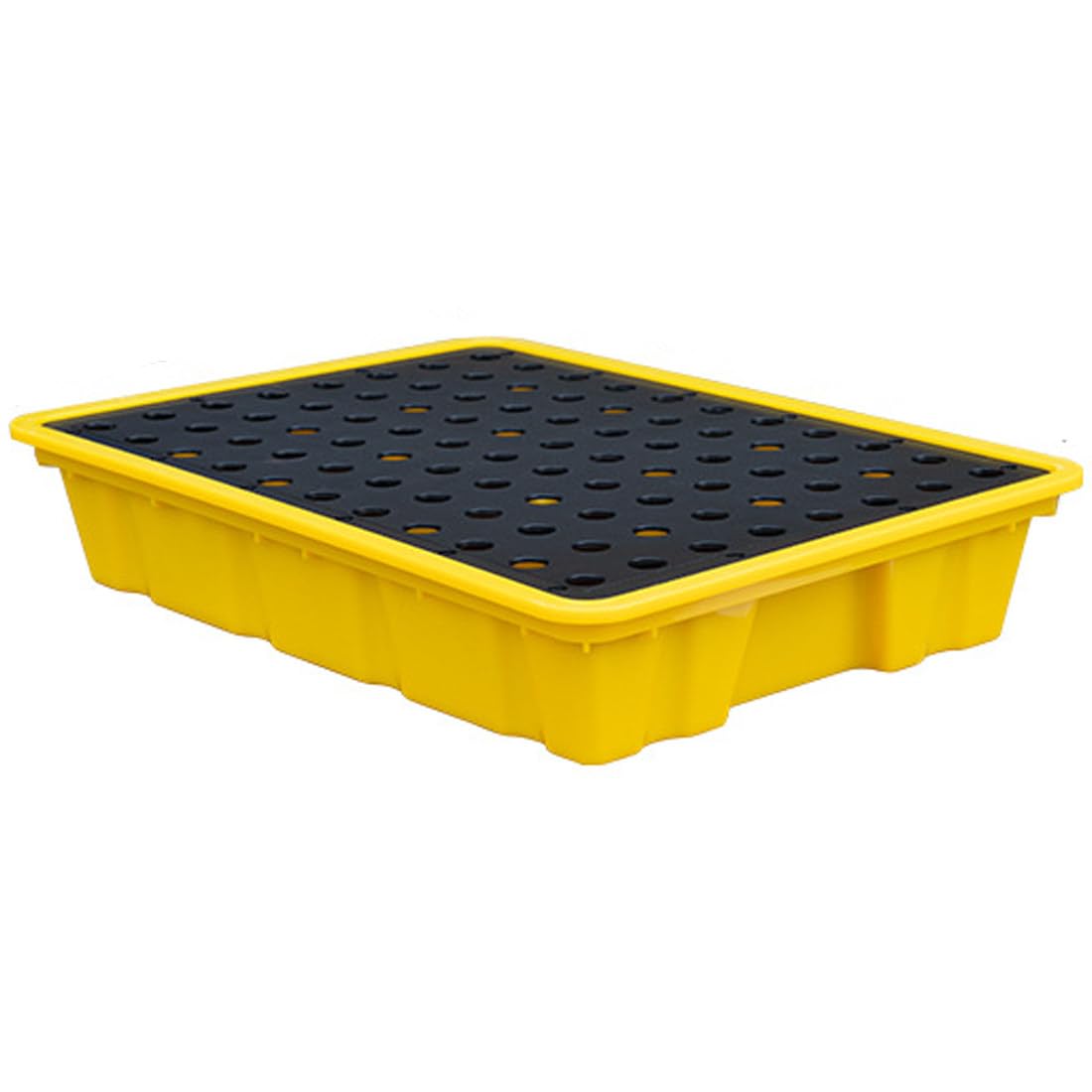 QUSYZD Modular Spill Containment Tray for 1-4 Drums, Leak-Proof Polyethylene Spill Platform with Grating, Chemical & Oil Drum Spill Prevention Pallet, 130x68x15cm,50 * 36 * 10cm