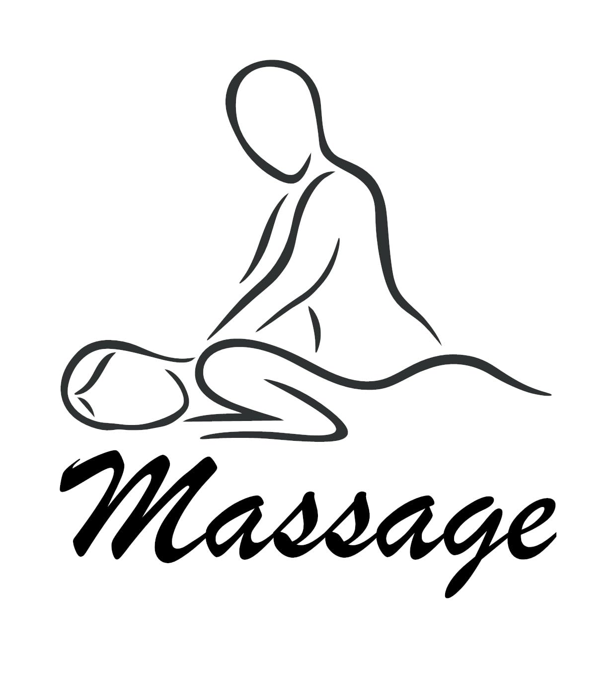 Massage Therapy Parlor Window Vinyl Decal - Masseuse Therapist Business Wall Decor Sticker