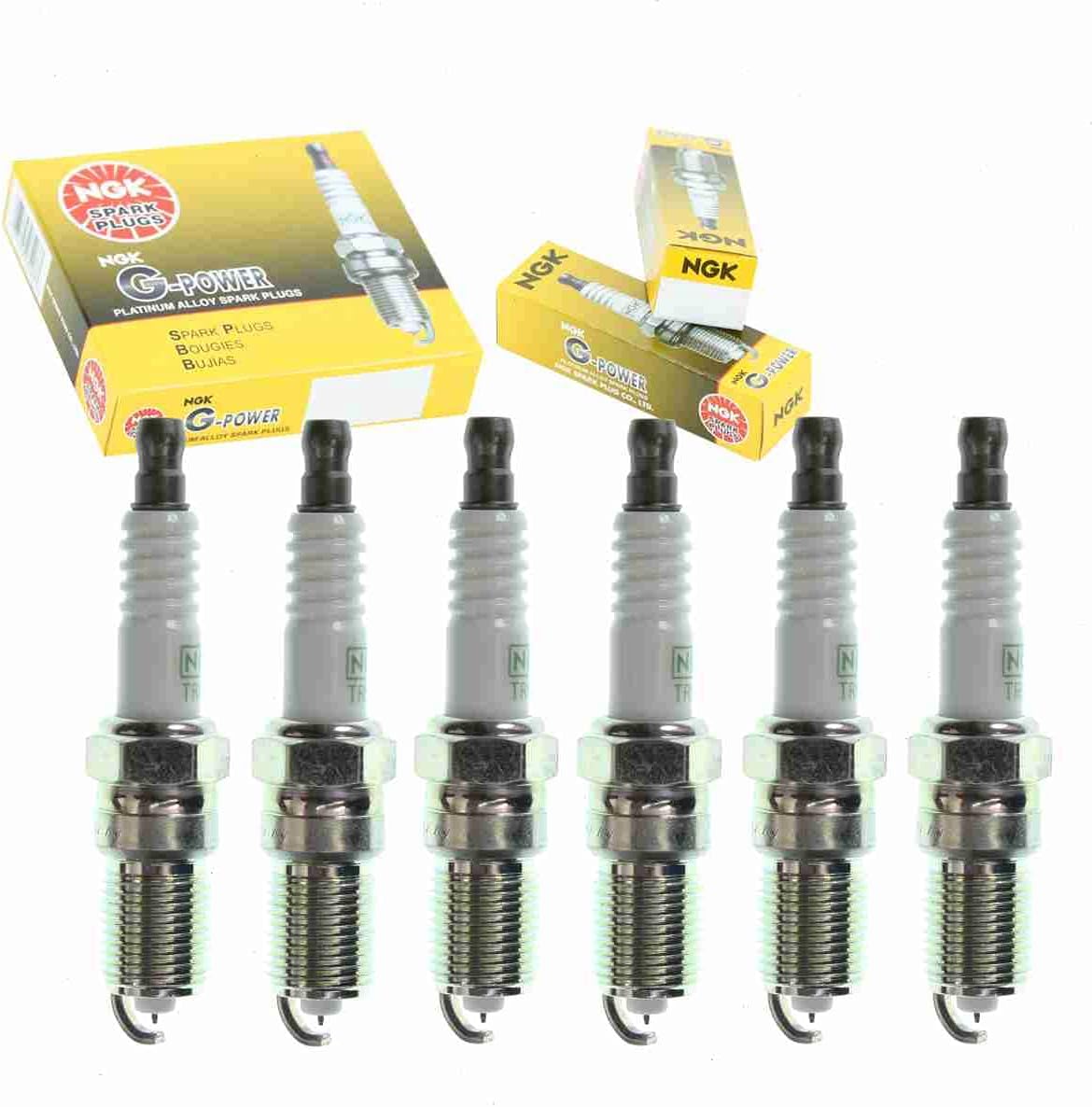 6 pc NGK G-Power Spark Plugs compatible with Mazda B3000 3.0L V6 1994-2008
