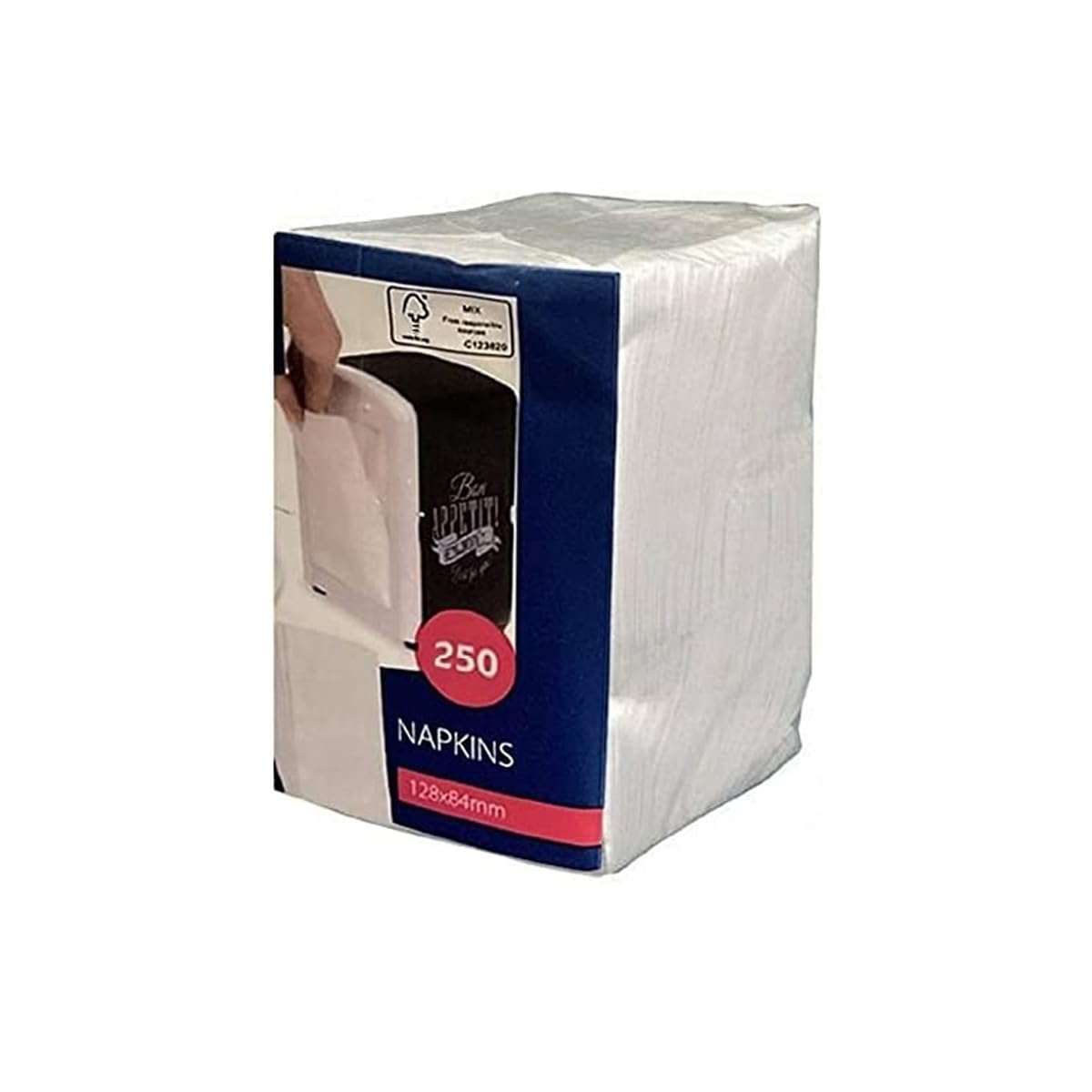 Tovaglioli in cellulosa bianca piegata 1/8, tovaglioli in tessuto 12 x 8,5 cm, per bistro | spuntino | Food Gastro | Tissue Gastronomia - compatibile con dispenser Cabanaz (1 x (150 pezzi)