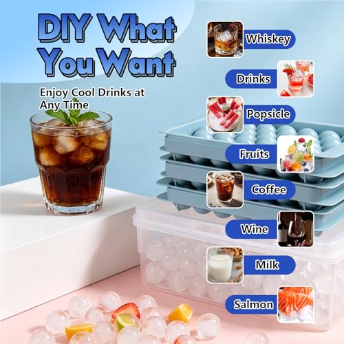 Kit de 3 bandejas para hielo redondas con tapa y accesorios miniatura 6
