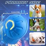 BSOON Intelligentes Interaktiver Ball für Hunde, Elektrisch, 2 Stück Automatisches Magic Hundespielzeug, Wiederaufladbar über USB (Blau+Orange)