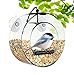 BirdMaster Window Bird Feeder - Acrylic Circular Design - Strong Suction Cups - Drain Holes - Squirrel Proof - Easy to Install & Clean – Outdoor for All Small Wild Birds [Gift-Ready Packaging] 