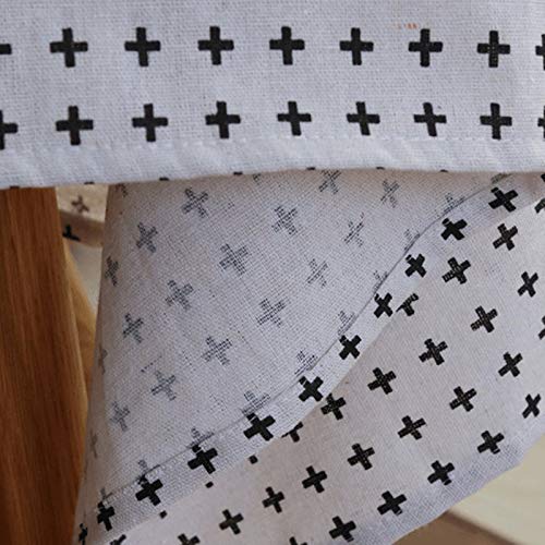 Nappe Petite Croix 140x240cm en polyester style moderne pour table rectangulaire