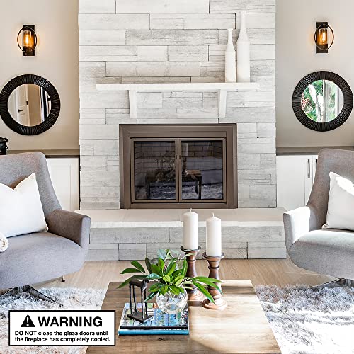 Image of UniFlame Logan, Cabinet-Style Fireplace Doors, Oil Rubbed Bronze, Small