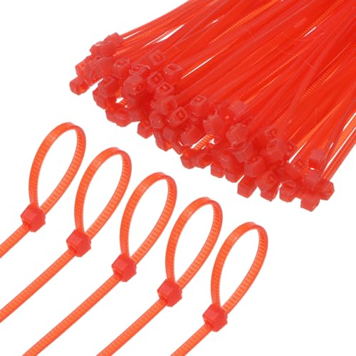 M METERXITY 1000-Pack Nylon Zip Ties 6" 11 Lbs Nylon Cable Wire Ties Red